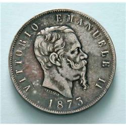 Italy - V.E. II - 5 L. 1873