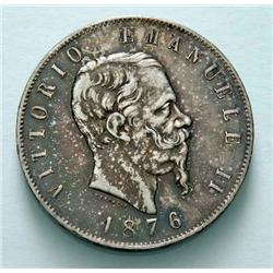 Italy - V.E. II - 5 L. 1876