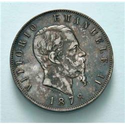 Italy - V.E. II - 5 L. 1878