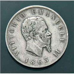 Italy - V.E. II - 2 L. 1863