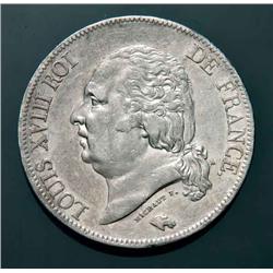France - Luigi XVIII - 5 fr. 1823