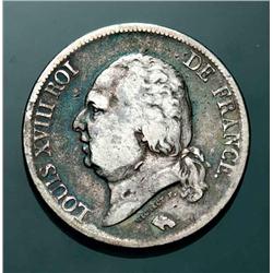 France - Luigi XVIII - 5 fr. 1824