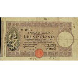 Italian Bankonotes - 50 L. 24/12/1913