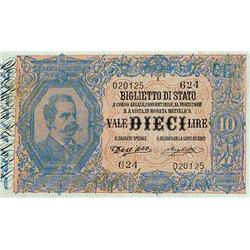 Italian Bankonotes - 10 L. 25/10/1892