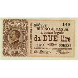 Italian Bankonotes - 2 L. 17/10/1921