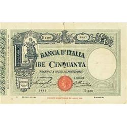 Italian Bankonotes - 50 L. 17/11/1930