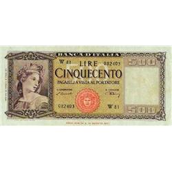 Italian Bankonotes - 500 L. 20/3/1947