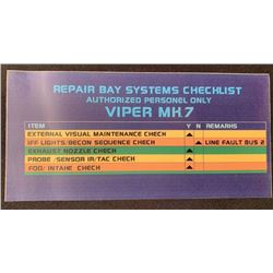 Battlestar Galactica (2004 - 2009) - Viper Repair Bay Console Screen Laminate - Lot B
