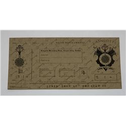 Harry Potter Franchise - Gringotts Bank Check