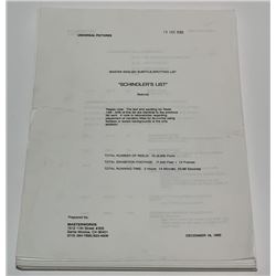 Schindler's List (1993) - Production Dubbing Script