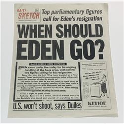 The Crown (2016-) - Prime Minister Eden (Jeremy Northam) Newspaper