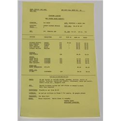Who Framed Roger Rabbit (1988) - Production Used Call-Sheet