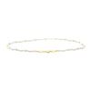 Image 1 : Two-Tone Ankle Bracelet - 14KT White and Yellow Gold