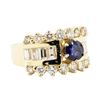 Image 1 : 2.88 ctw Blue Sapphire And Diamond Ring - 14KT Yellow Gold