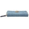 Image 4 : Gucci Blue Denim Marmont GG Peal Zip Wallet