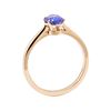 Image 4 : 0.98 ctw Blue Sapphire Ring - 18KT Rose Gold