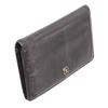 Image 1 : Chanel Black Sevruga Leather CC Yen Wallet