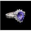 Image 1 : 2.87 ctw Tanzanite and Diamond Ring - 14KT White Gold