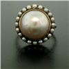 Image 2 : Antique Victorian 10K Rose Gold Bezel Mabe Prong Seed Pearl Ring & Earrings Set