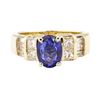 Image 2 : 2.41 ctw Blue Sapphire And Diamond Ring - 14KT Yellow Gold