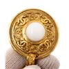 Image 4 : Chanel Vintage Gold-Tone CC Gripoix Drop Brooch