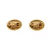 Image 1 : Chanel Vintage Gold CC Rope Logo Round Clip On Earrings