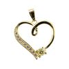 Image 1 : 0.37 ctw Diamond Heart Shaped Pendant -14KT Yellow Gold
