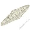 Image 6 : Art Deco Platinum 6.00 ctw Old European and Mine Cut Diamond Filigree Brooch