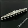 Image 7 : Art Deco Platinum 6.00 ctw Old European and Mine Cut Diamond Filigree Brooch