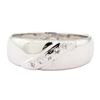 Image 2 : 0.10 ctw Diamond Half-Dome Band - 14KT White Gold