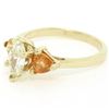 Image 4 : 14kt Yellow Gold 1.62 ctw Diamond and Yellow Sapphire 3 Stone Ring
