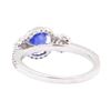 Image 3 : 1.64 ctw Sapphire And Diamond Ring - 18KT White Gold