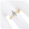 Image 3 : New 14kt Yellow and White Gold 0.41 ctw Marquise Diamond Solitaire Ring