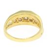 Image 5 : 14k Solid Yellow Gold Ladies 0.60 ctw 5 Large Diamond Geometric Band Ring