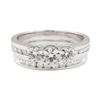 Image 2 : 1.80 ctw Diamond Ring Soldered To Wedding Band - 14KT White Gold