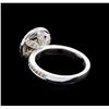 Image 3 : 1.55 ctw Diamond Halo Ring - 14KT White Gold