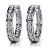 Image 1 : 14K White Gold 0.75CTW Diamond Earrings, (SI1/F-G)