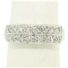 Image 4 : .950 Platinum 0.72 ctw Dual Row Round Diamond Band Ring w/ Open Gallery