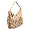 Image 3 : MCM Cream Coated Canvas Visetos Hobo Shoulder Bag