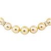 Image 2 : 0.80 ctw Diamond and South Sea Pearl Necklace - 14KT Yellow Gold