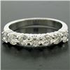 Image 3 : NEW 14K White Gold 1.25 ctw Prong Large Round Brilliant Diamond Wedding Band Rin