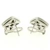 Image 8 : 14K White Gold 1.50 ctw 50 Round Diamond Square Multi Channel Omega Back Earring