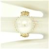 Image 5 : 18K Yellow Gold  13.3mm South Sea Pearl Ring w/ Marquise & Round Diamonds