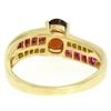 Image 6 : 14kt Yellow Gold 1.58 ctw Garnet, Ruby, and Diamond Ring
