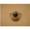 Image 1 : Ring  Saphire  Diamond  Cluster 18ct. Gold #1125503