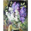 Image 1 : "Lilac in bank" oil in impressionism style. #1125831