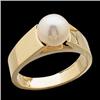 Image 1 : 14K Gold Ring CULTURED PEARL 8.0MM #1136043