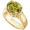 Image 1 :  14k PERIDOT Ring 4 CARATS! w DIAMONDS #1136054