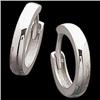 Image 1 :  PLATINUM HOOP EARRINGS  Half Inch #1136063
