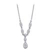 Image 1 : 14k White Gold NECKLACE  DIAMONDS  #1136064